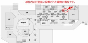 京成　上野駅／駅でん／№5339駅看板・駅広告、位置図