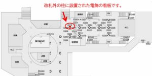 京成　上野駅／駅でん／№5310駅看板・駅広告、位置図