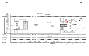 JR／大久保駅／本屋口／№14駅看板・駅広告、位置図