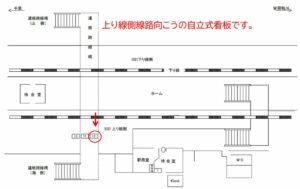 JR　青堀駅／上り線側／№12駅看板・駅広告、位置図