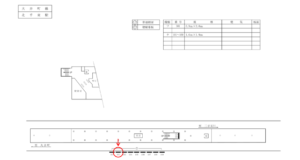 東急 北千束駅/OM建植看板/№102駅看板・駅広告、位置図