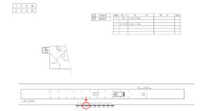 東急 北千束駅/OM建植看板/№103駅看板・駅広告、位置図