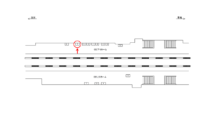 JR／中神駅／下りホーム／№4駅看板・駅広告、位置図