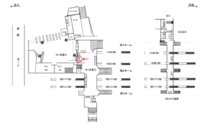 JR/代々木駅/本屋口/№122駅看板・駅広告、位置図