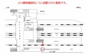 JR/姉ケ崎駅/上り線側/№4駅看板・駅広告、位置図