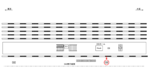 JR／蕨駅／南行線側／№46駅看板・駅広告、位置図