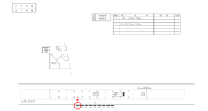 東急 北千束駅/OM建植看板/№101駅看板・駅広告、位置図