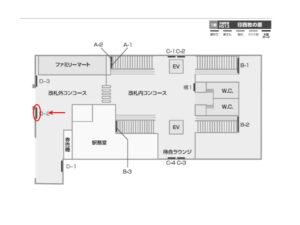 北総　印西牧の原駅／駅でん№D-2№2駅看板・駅広告、位置図