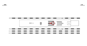 JR／板橋駅／ホーム階段／№2駅看板・駅広告、位置図