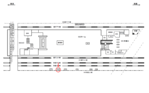 JR/大久保駅/快速上り線/№8駅看板・駅広告、位置図