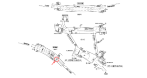 東京メトロ／上野駅／銀座線／№1駅看板・駅広告、位置図