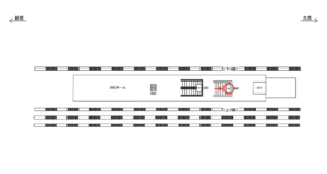 JR／板橋駅／ホーム階段／№3駅看板・駅広告、位置図