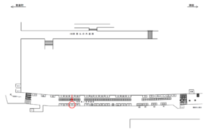 JR／東京駅／京八通路／№12駅看板・駅広告、位置図