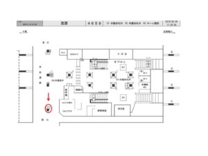 JR　茂原駅／本屋改札外／№3駅看板・駅広告、位置図