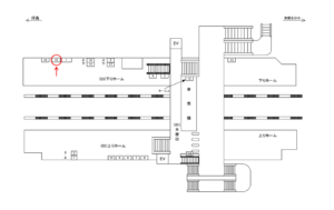 JR／秋川駅／下りホーム／№15駅看板・駅広告、位置図