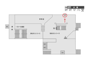 北総　小室駅／コンコース／№7駅看板・駅広告、位置図