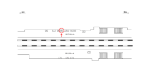 JR／中神駅／下りホーム／№6駅看板・駅広告、位置図