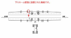 東京メトロ／行徳駅／東西線／№4駅看板・駅広告、位置図