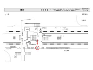 JR　鎌取駅／上り線側／№2駅看板・駅広告、位置図