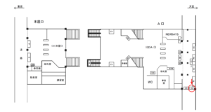 JR／東十条駅／A口／№18駅看板・駅広告、位置図