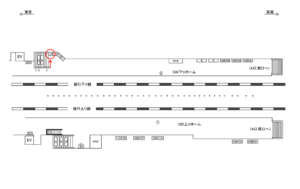 JR/水道橋駅/下りホーム/№114駅看板・駅広告、位置図