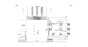 JR／川崎駅／東口1階／№118駅看板・駅広告、位置図