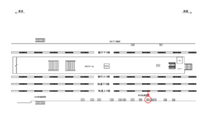 JR／東中野駅／快速線側／№25駅看板・駅広告、位置図