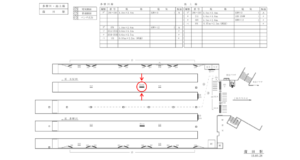 東急　蒲田駅／IKベンチ広告／№102駅看板・駅広告、位置図