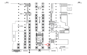 JR／池袋駅／中央通路／№32駅看板・駅広告、位置図