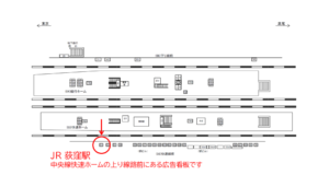 JR／荻窪駅／快速線前／№51駅看板・駅広告、位置図