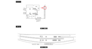 小田急　小田原駅／／№1702駅看板・駅広告、位置図