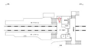 JR／谷保駅／本屋口／№5駅看板・駅広告、位置図