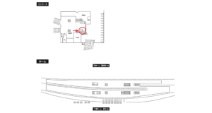 小田急　小田原駅／／№1714駅看板・駅広告、位置図