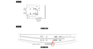 小田急　小田原駅／／№1213駅看板・駅広告、位置図