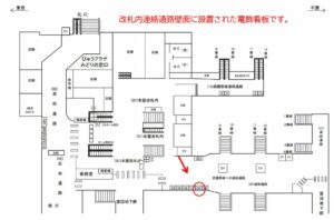 JR／西船橋駅／連絡通路／№26駅看板・駅広告、位置図