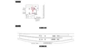 小田急　小田原駅／／№3101駅看板・駅広告、位置図