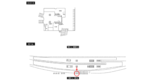 小田急　小田原駅／／№1203駅看板・駅広告、位置図