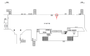 JR／新日本橋駅／地下1階／№46駅看板・駅広告、位置図