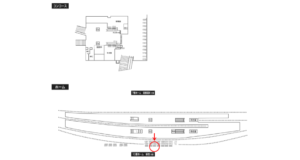 小田急　小田原駅／／№1206駅看板・駅広告、位置図