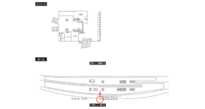 小田急　小田原駅／／№1202駅看板・駅広告、位置図
