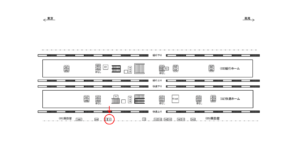JR／西荻窪駅／風防壁／№3駅看板・駅広告、位置図