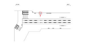 JR／武蔵浦和駅／武蔵野線ホーム／№113駅看板・駅広告、位置図