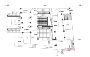 JR／西日暮里駅／本屋口／№81駅看板・駅広告、位置図