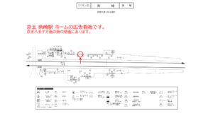 京王／柴崎駅／駅がく／№70駅看板・駅広告、位置図