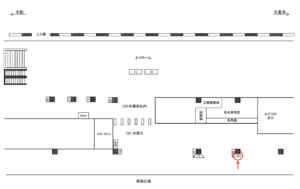 JR／逗子駅／本屋口／№13駅看板・駅広告、位置図