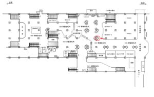 JR／宇都宮駅／幹線改札外／№107駅看板・駅広告、位置図