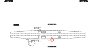 小田急　新松田駅／／№0209駅看板・駅広告、位置図
