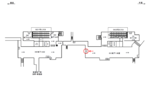 JR／馬喰町駅／地下1本屋／№15駅看板・駅広告、位置図