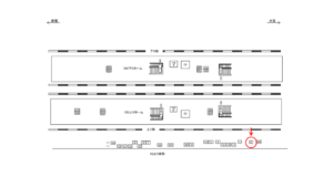 JR／武蔵浦和駅／上り線側／№2駅看板・駅広告、位置図
