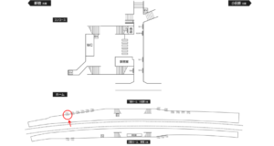小田急　東海大学前駅／／№1701駅看板・駅広告、位置図